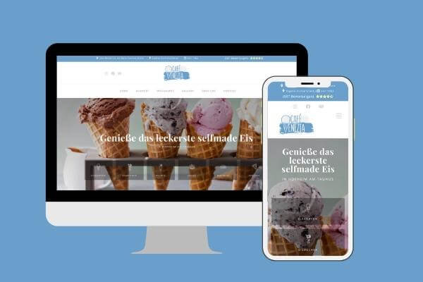 Eiscafe und Eisdiele WebseiteWebseiten Referenz von Fit your Business