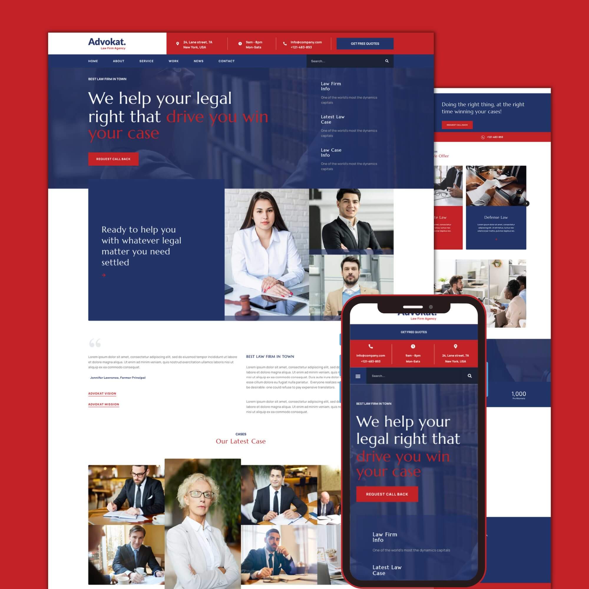 Anwalt Webdesign - Template von Fit your Business